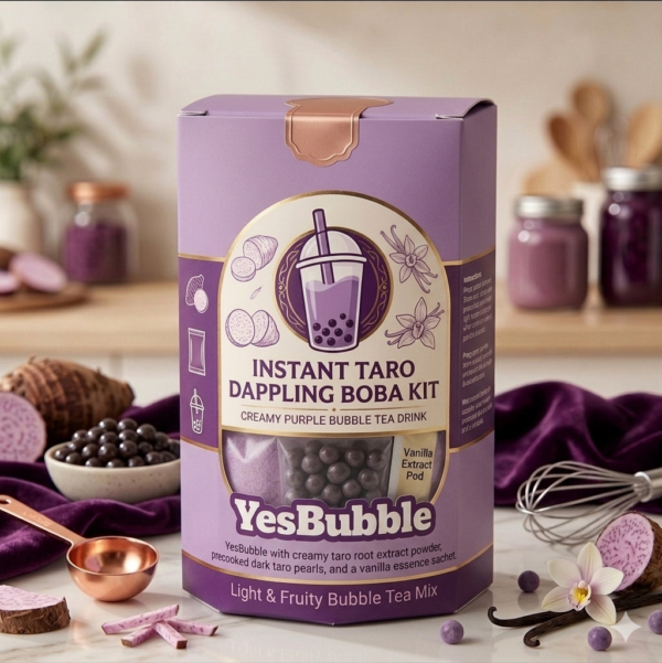 Instant Taro Dappling Boba Kit – Creamy Purple Bubble Tea Drink